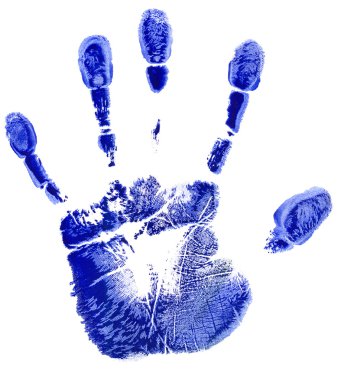 Imprint of the palm clipart