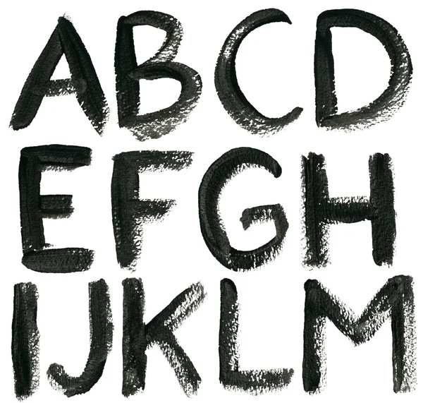 Conjunto Letras Abc Desenhadas Mão Isoladas — Fotografia de Stock