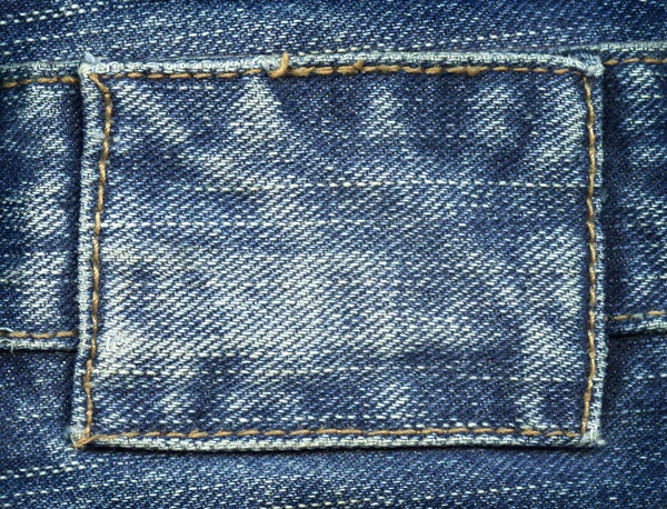 Blank Jeans Label — Stock Photo, Image