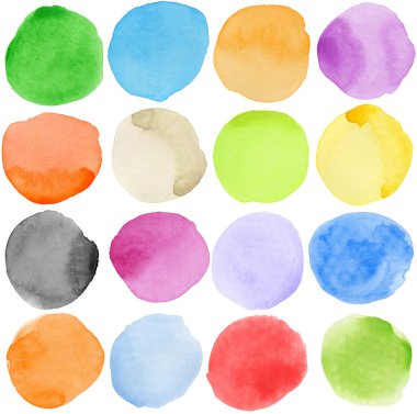 Watercolor circles clipart