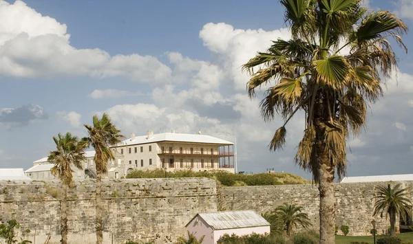 Edifício Pedra Pátio Estaleiro Nas Bermudas — Fotografia de Stock