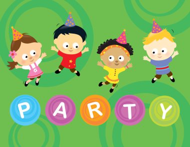 Little party kids 2 clipart