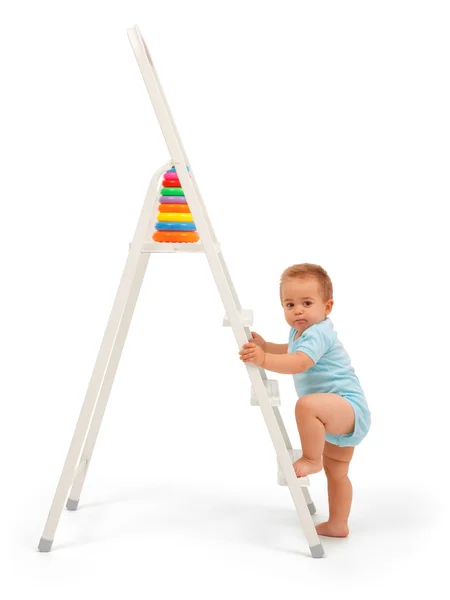 Bambino sulla scala — Foto Stock