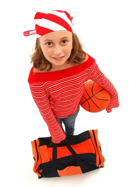 バスケット ボール選手の女の子 — ストック写真
