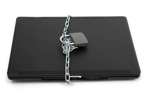 stock image Locked laptop computer