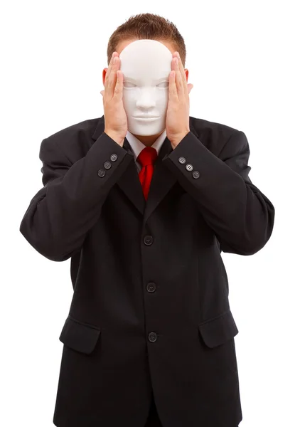 Homem atrás da máscara — Fotografia de Stock