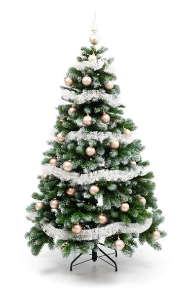 Kerstboom op wit — Stockfoto