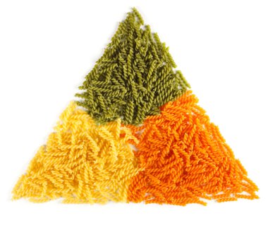 Bunch of naturally colored pasta clipart