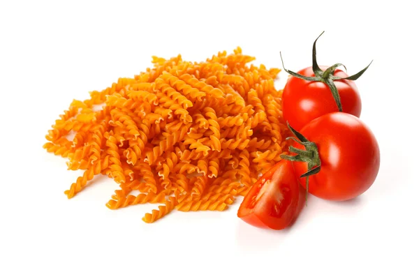 Pasta met natuurlijke rode kleurstof — Stockfoto