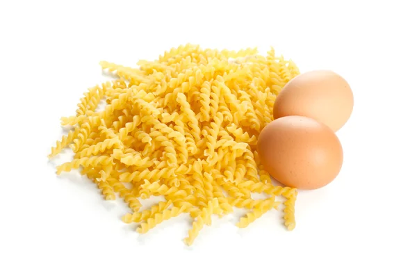 Pasta con huevos —  Fotos de Stock