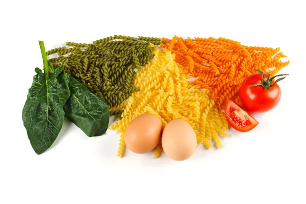 Massa naturligt färgad pasta — Stockfoto