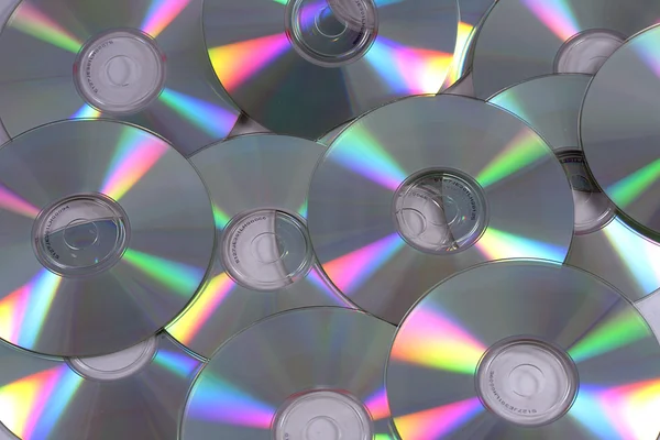 stock image Close up of blank CDs.