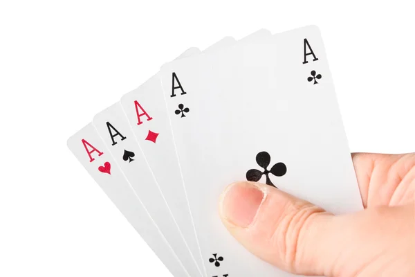 stock image Hand holding cards