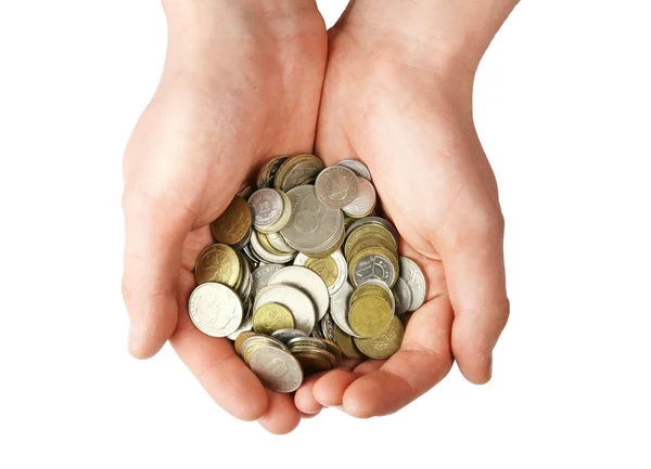 Handful of coins — Stock Photo, Image