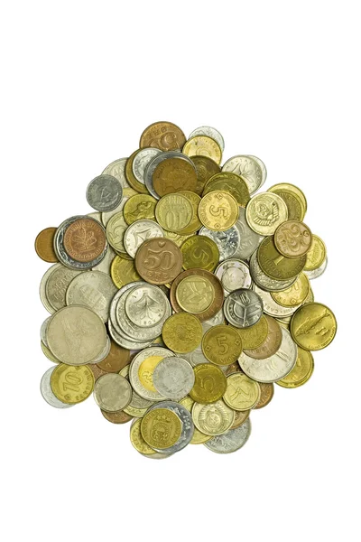 Heap of various coins — Stock Photo, Image