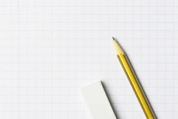 A pencil and an eraser — Stock Photo, Image