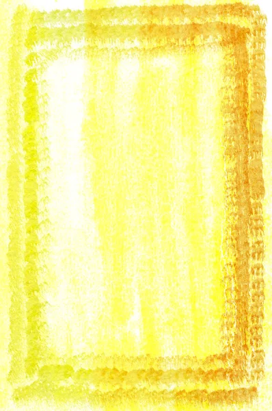 Абстрактная желтая рамка. акварель — стоковое фото