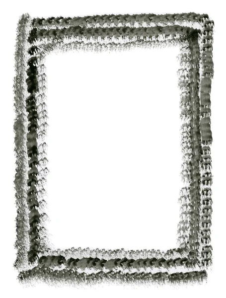 Schwarze Pinselstriche Rahmen — Stockfoto