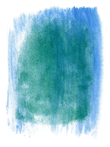 抽象的な青と緑の水彩画の背景 — ストック写真
