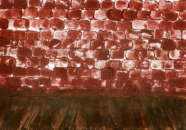 Brick Wall Brown Floor Interior — Stock Photo, Image