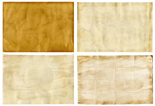 Cztery Stare Nieczysty Papier Tła — Zdjęcie stockowe
