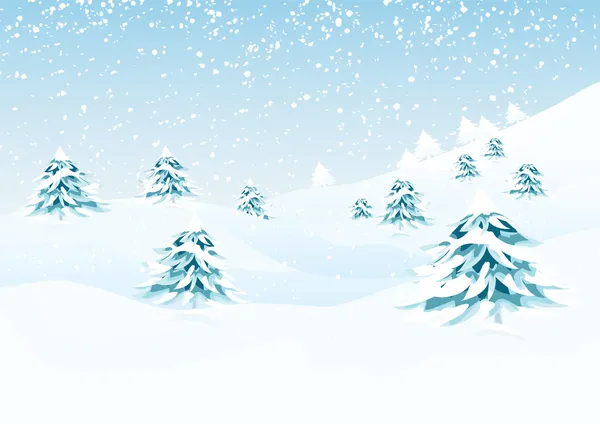 Vector winter landscape — Stock Vector