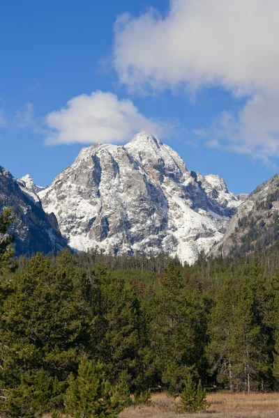 Snowcapped gór w grand teton national park, wyoming, Stany Zjednoczone Ameryki — Zdjęcie stockowe
