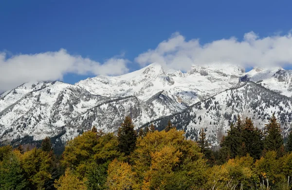 山在大提顿国家公园，怀俄明州，美国 — 图库照片