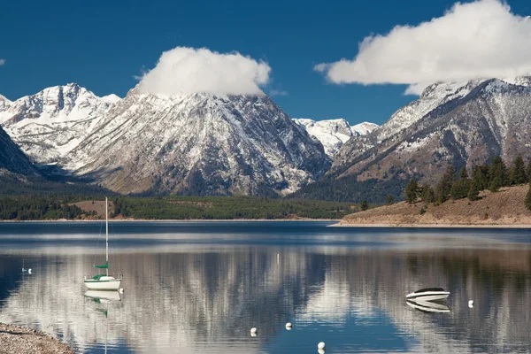 Jenny jezero v grand teton national park, wyoming, usa — Stock fotografie