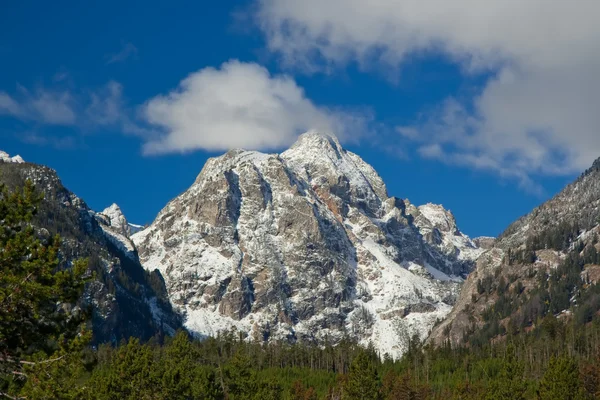 Snötäckta berg på grand teton national park, wyoming, usa — Stockfoto