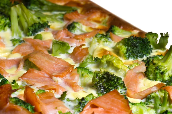 kiş somon ve brocoli ile