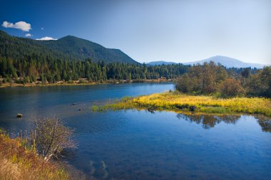 Lakeland with meadow in Montana clipart