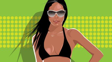 Party girl clipart