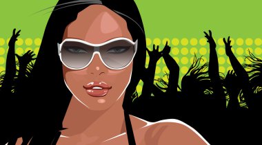 Party girl clipart