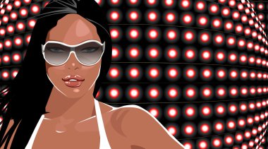 Party girl clipart