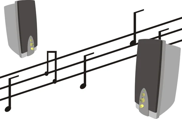 Музыкальные колонны — стоковый вектор