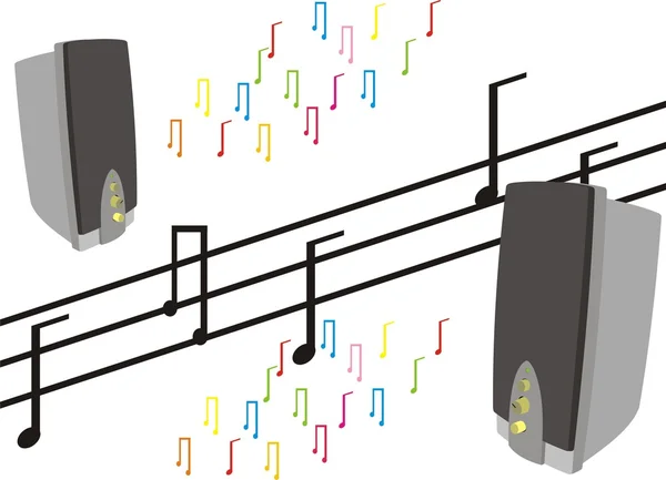 Colonnes musicales — Image vectorielle