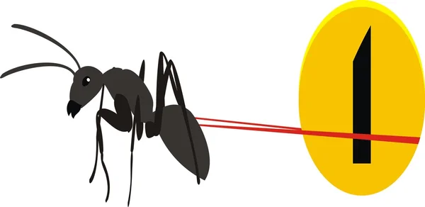 勤劳的蚂蚁 — 图库矢量图片