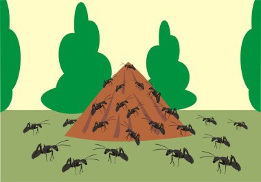 Hardworking ants clipart