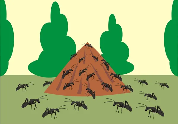 Hardwerkende mieren — Stockvector