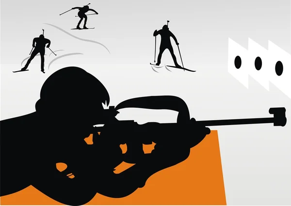 Biathlon — Image vectorielle