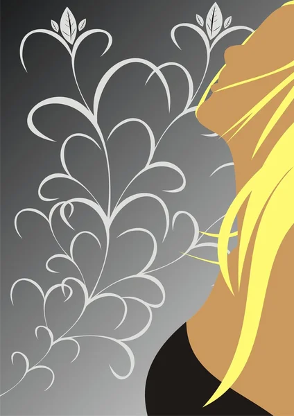 La belle blonde — Image vectorielle