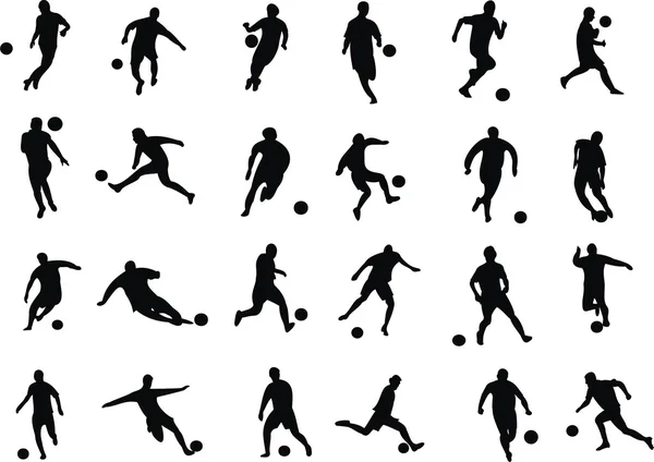 Giocatori di calcio — Vettoriale Stock