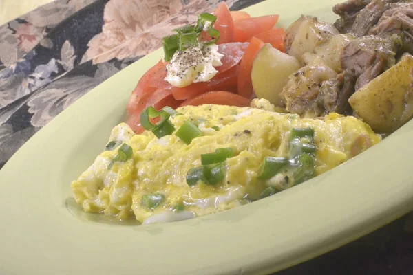 Yumurta, domuz eti, patates Kahvaltı — Stok fotoğraf