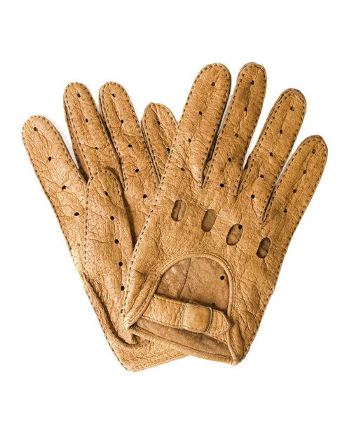 Кожаные спортивные перчатки в комплекте — стоковое фото