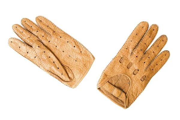 Кожаные спортивные перчатки в комплекте — стоковое фото
