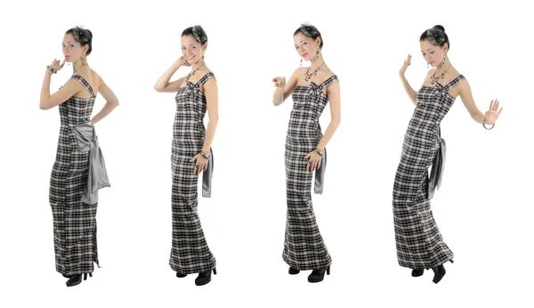 Молодая женщина в длинном платье. Коллекция # 3 в комплекте — стоковое фото