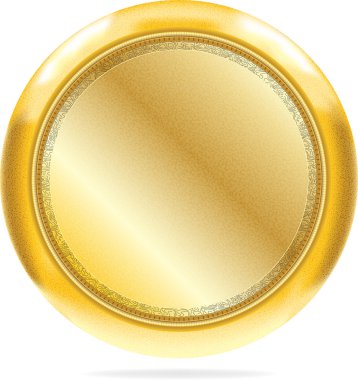 Doku ile boş altın düğme #1 | Vektör. AI 10