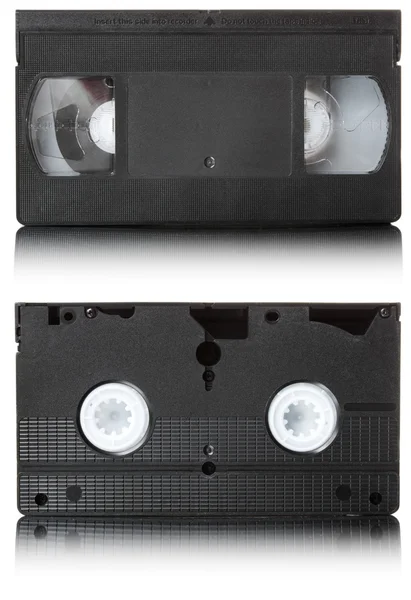 Zastaralé Páska Pro Záznam Videa Informací Izolované Bílém — Stock fotografie