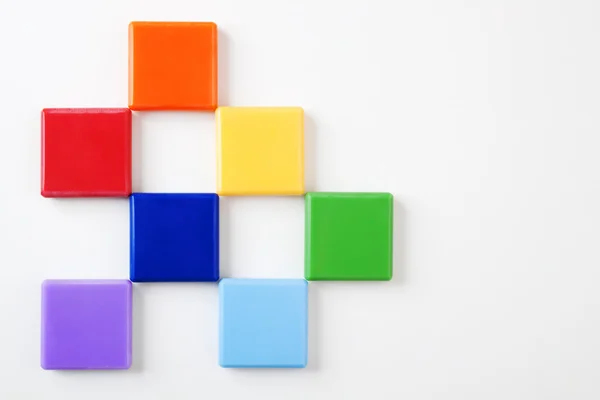 Quadrados coloridos sobre fundo brilhante # 2 — Fotografia de Stock